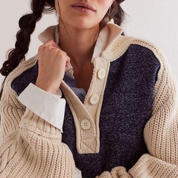 HOST PICK🎉🎉
We The Free Marco
Polo NWOT
FP OVERSIZED
Colour: Navy Combo - Picture 5 of 10